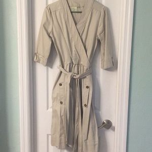 Neutral shirt dress with pockets!